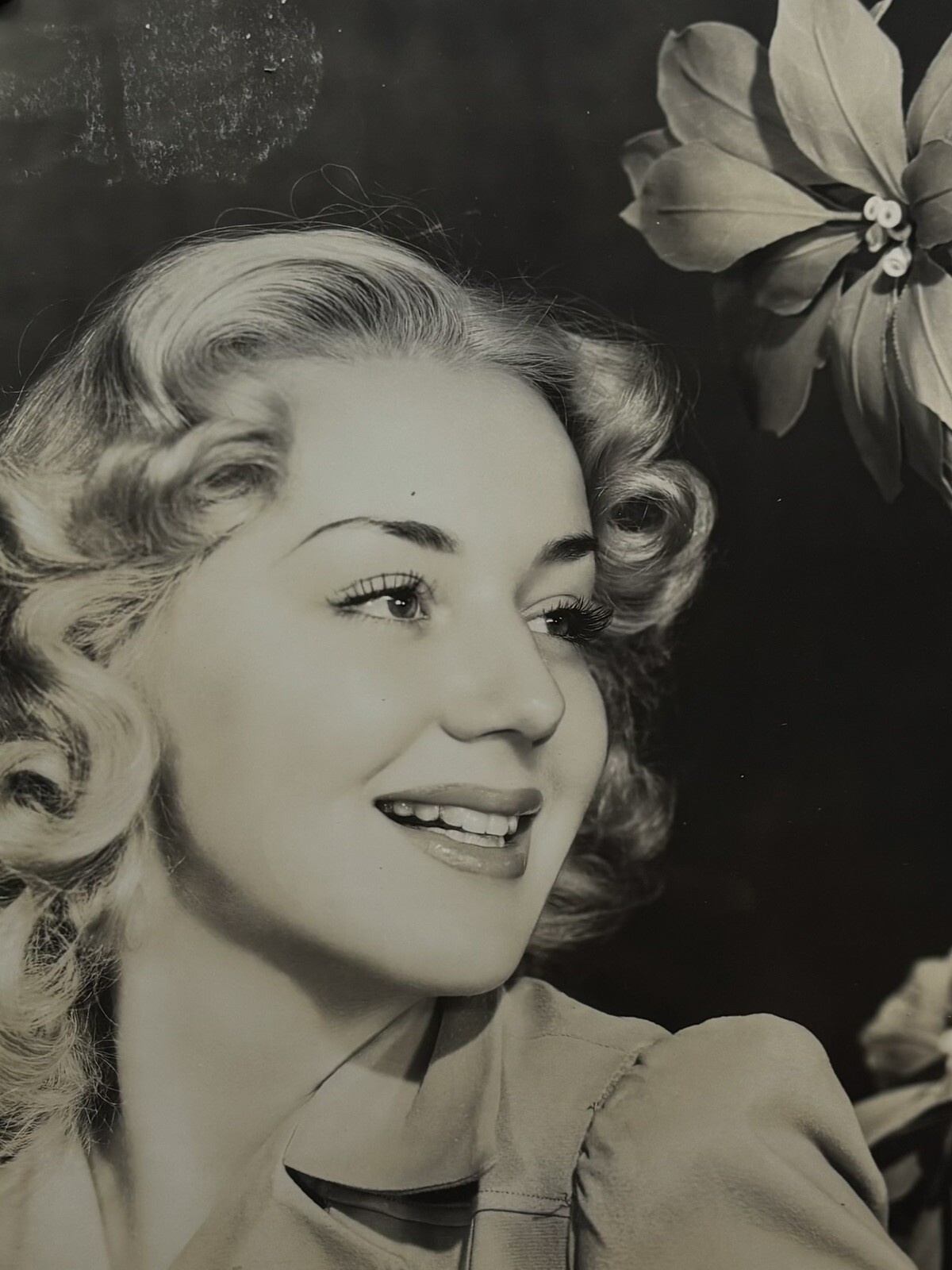 ANNE SHIRLEY Original Vintage c1940’s Studio Portrait Sepia 9×7.25” Photograph