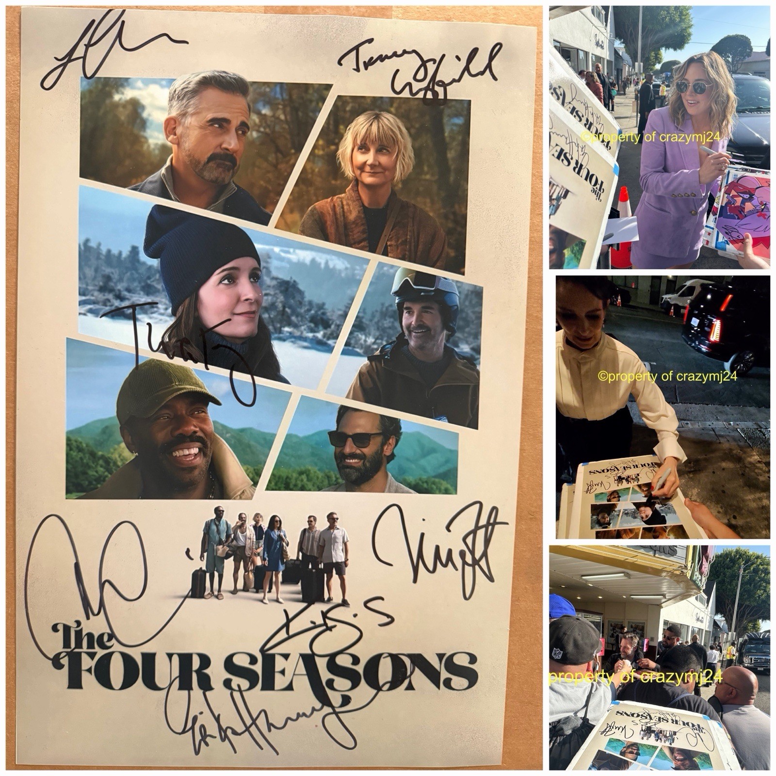 7 Signed The Four Seasons Tina Fey Will Forte Erika Henningsen Autograph PROOF