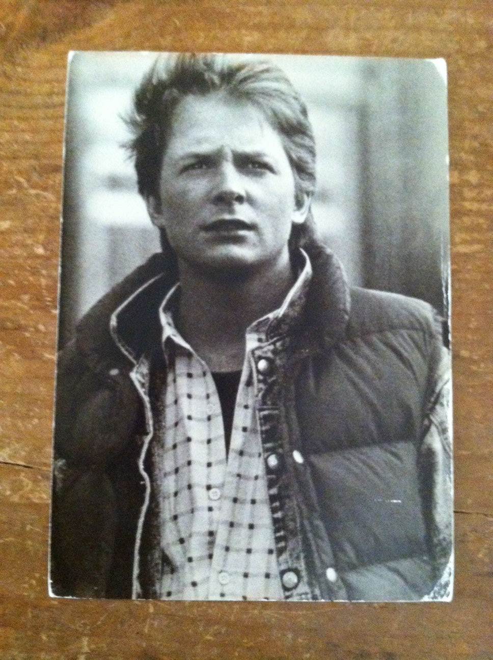 Michael J. Fox Rare Vintage Black and White Postcard c1980s – 4 1/2″ x 6 1/4″