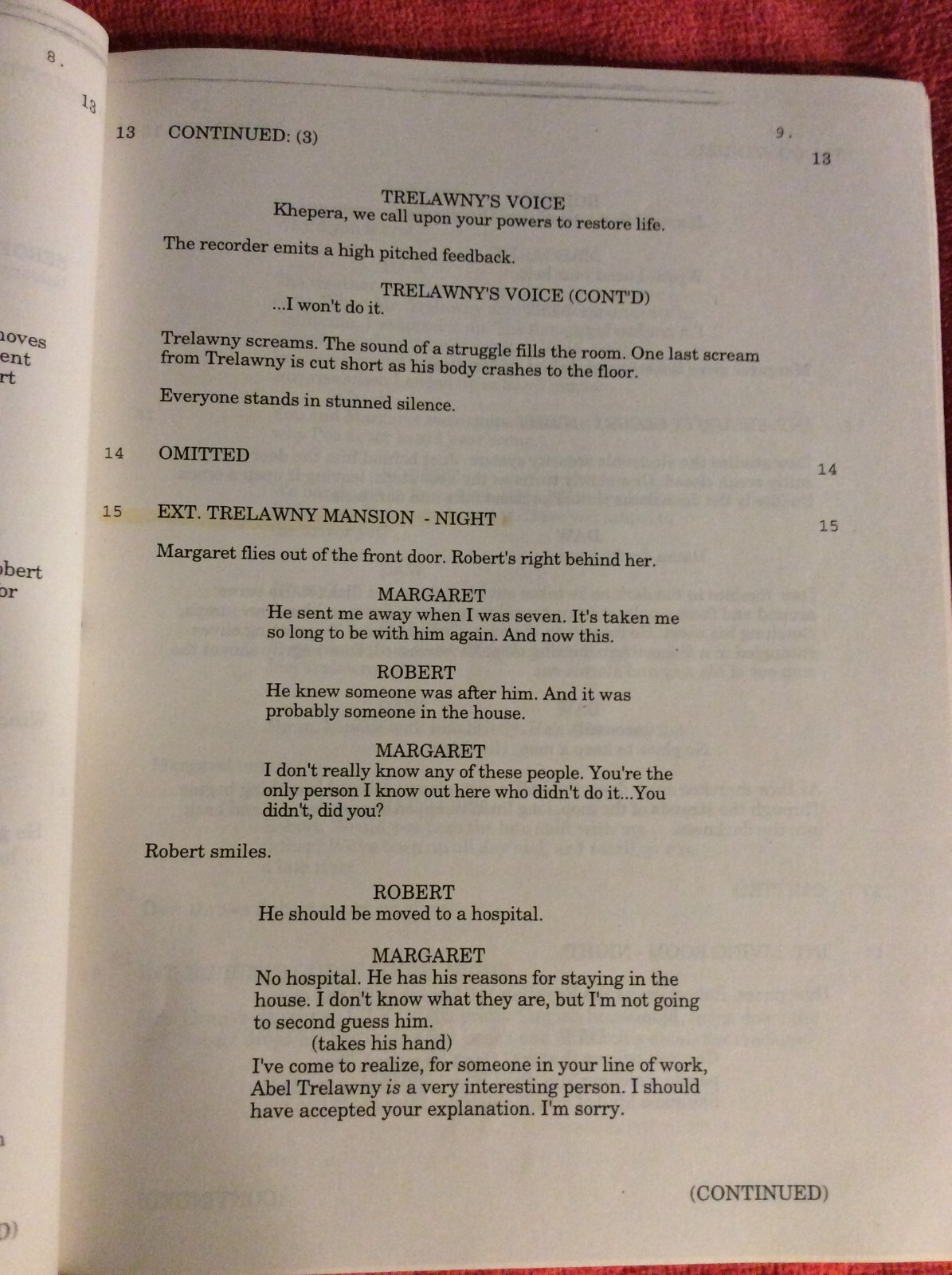 ORIGINAL SCRIPT BRAM STROKER’S LEGEND OF THE MUMMY LOUIS GOSSETT JR AMY LOCANE