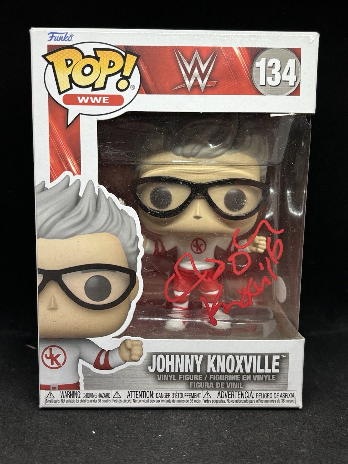WWE JOHNNY KNOXVILLE SIGNED FUNKO WWE #134 JSA COA AUTHENTIC AUTOGRAPH