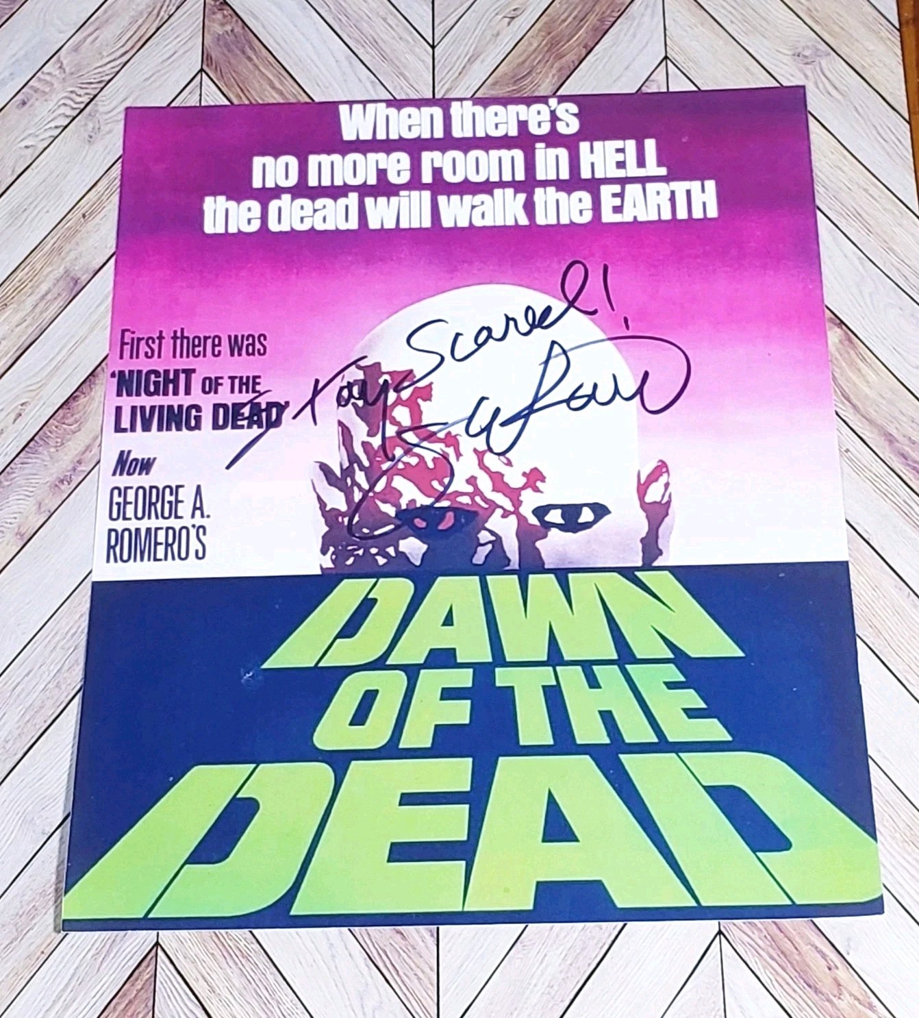 Dawn Of The Dead Autographed George Romero 8 X 10 Photo Collectible