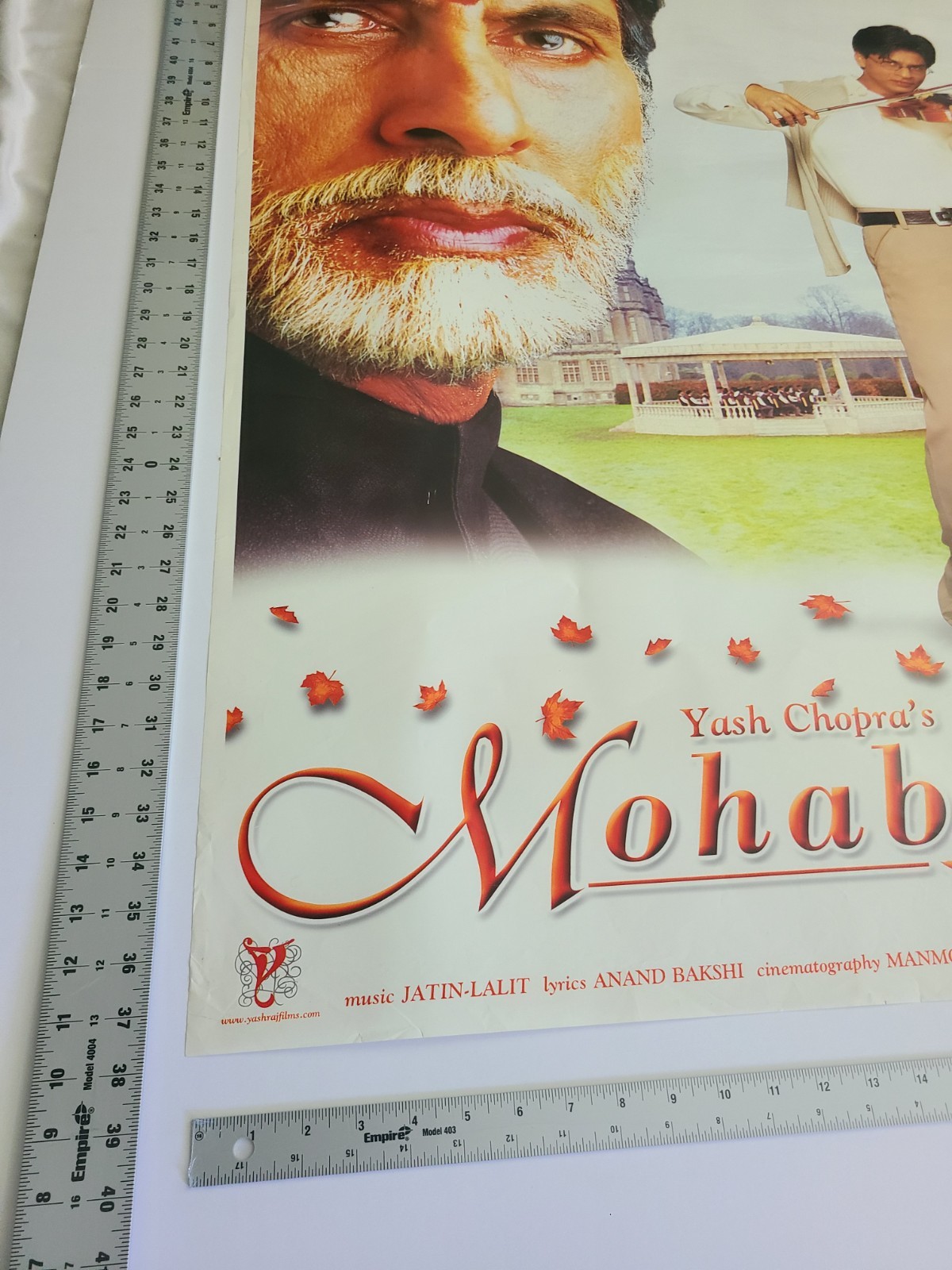 Mohabbatein (Shahrukh Khan Amitabh) – Original Bollywood Movie Poster 27×38″