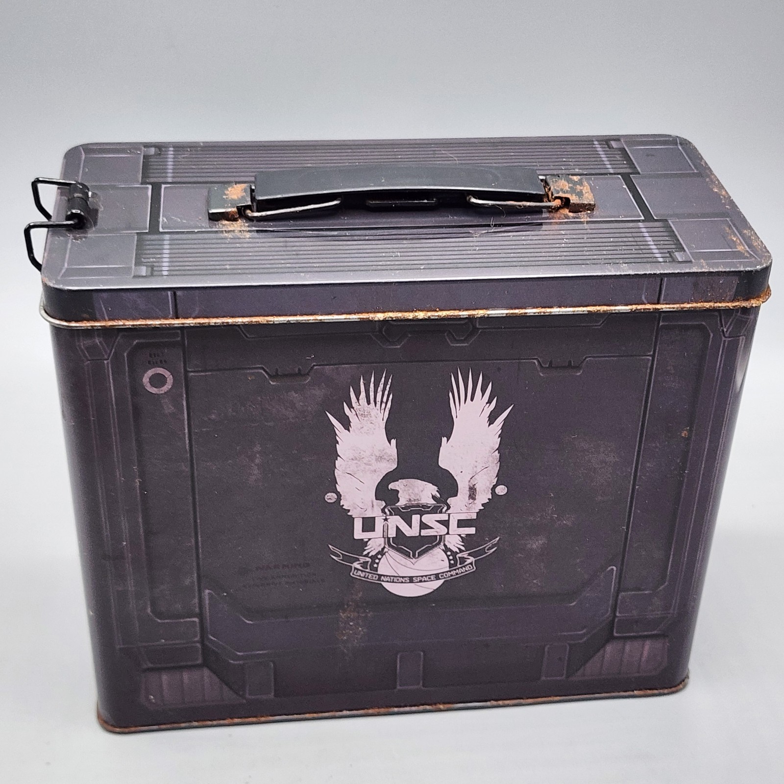 Halo 5 Guardians UNSC Metal Ammo Box Collectors Tin Lunch Box Loot Crate – READ