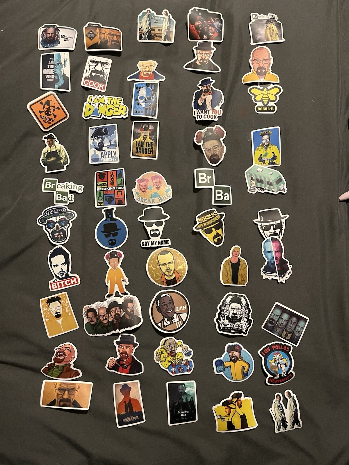 10 PCs Random Breaking Bad show stickers (unofficial) Walter White Jesse Pinkman