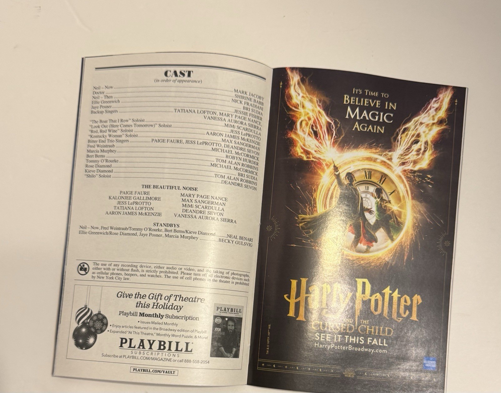 Playbill Collection Lot 4 Excellent Condition