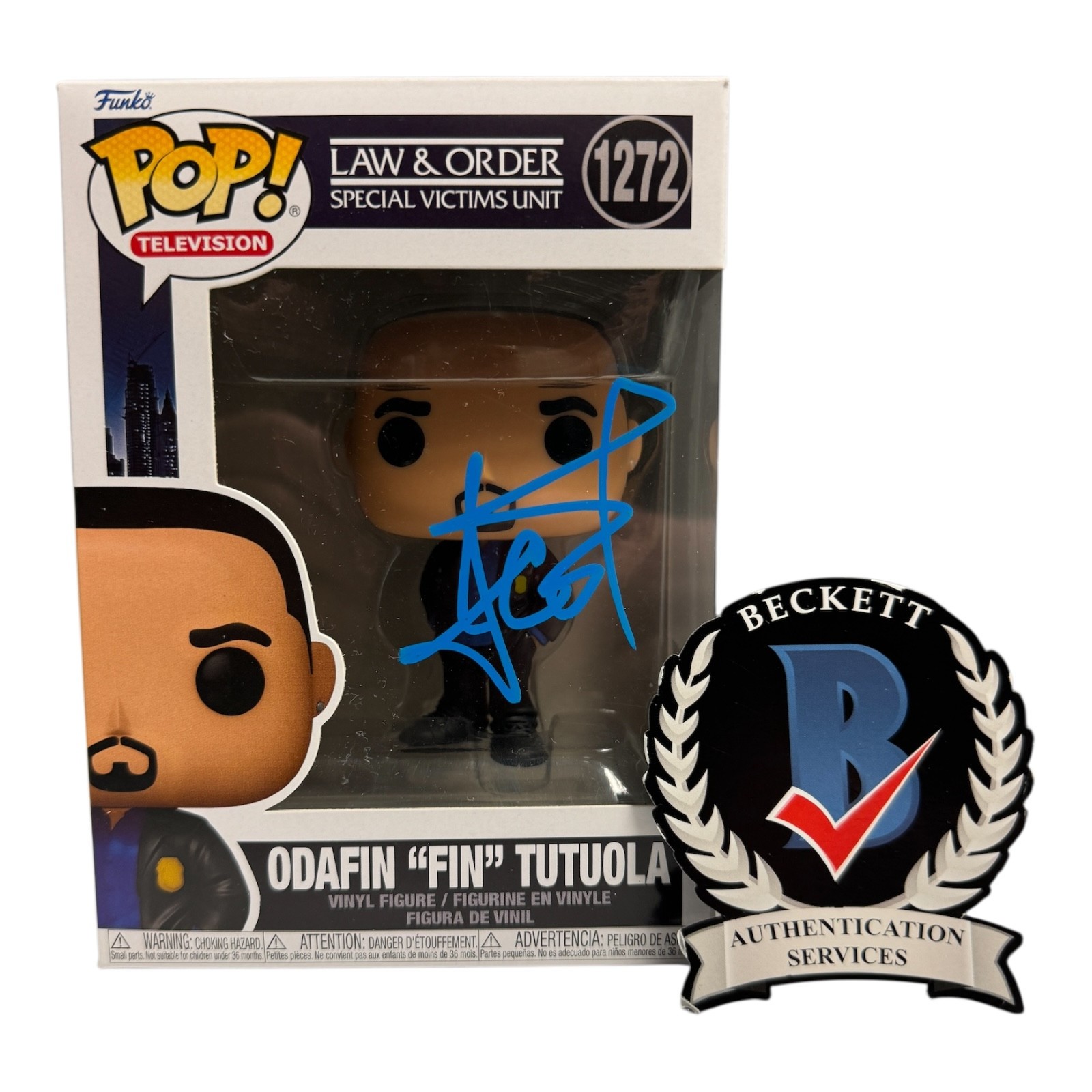 ICE-T SIGNED AUTOGRAPH LAW & ORDER SVU FUNKO POP 1272 BECKETT BAS