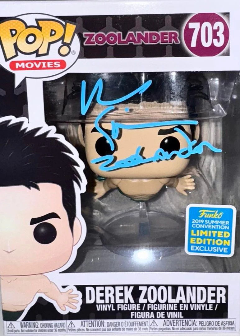 Ben Stiller Signed Funko Pop #703 “Derek Zoolander” – OC Celebrity Marketing #01