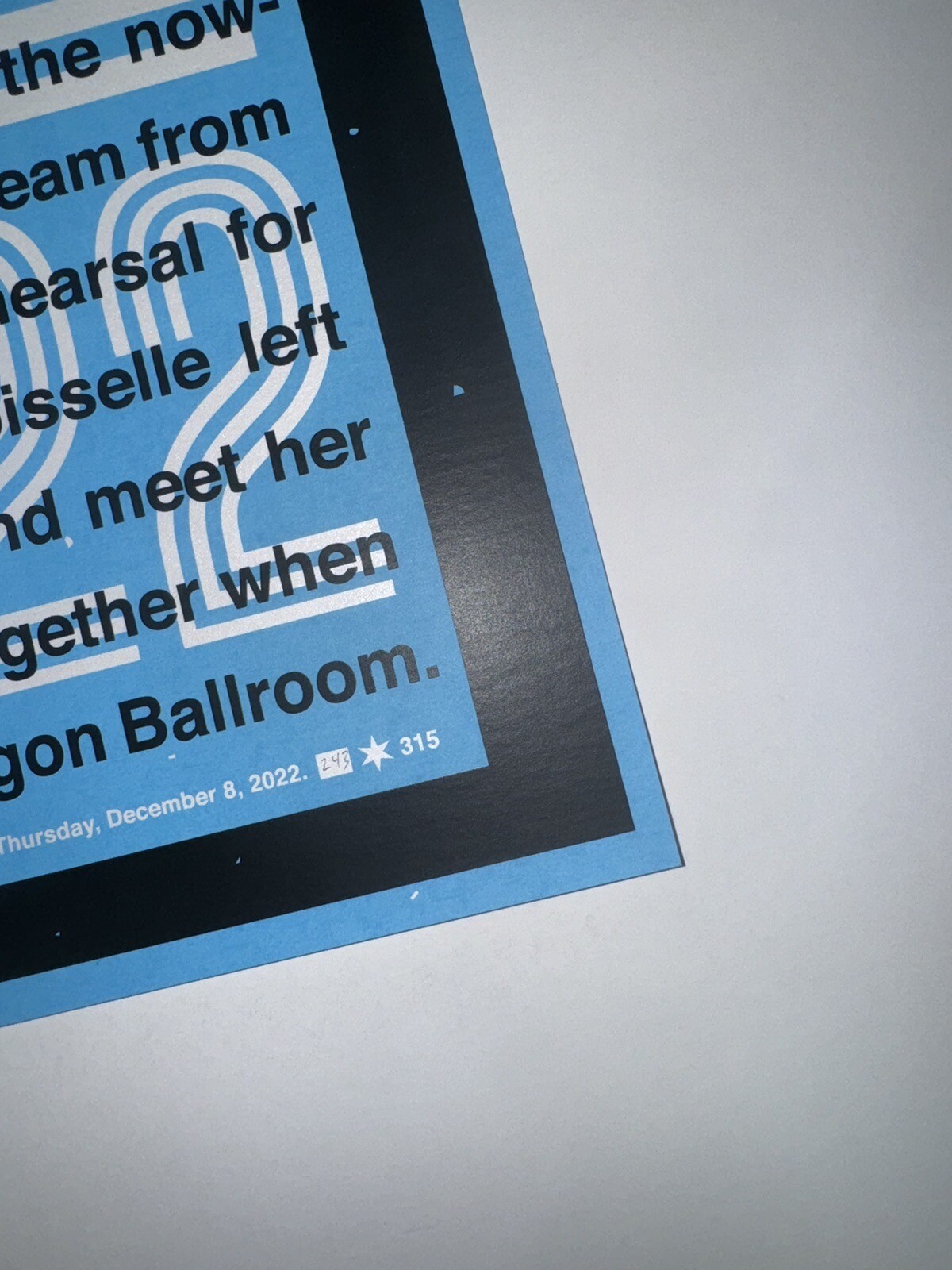 Jack White Poster Chicago 2022 Official X/315 Silkscreen Shimmer Paper Sold Out!