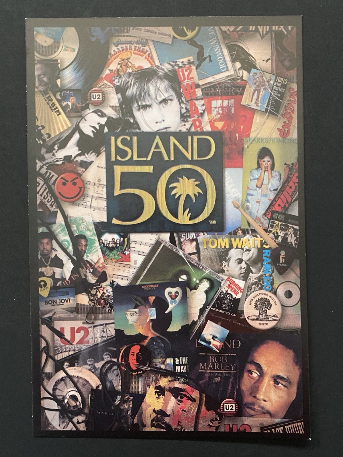 Island Records 50th Anniversary Promotional Postcard 5 3/4″ x 3 3/4″