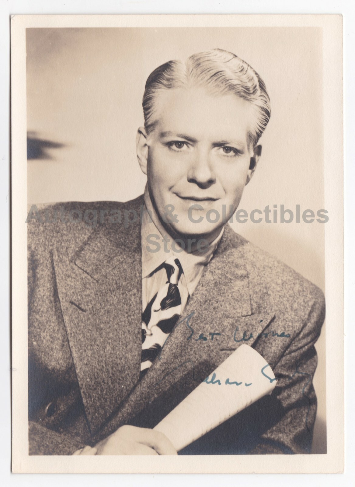 Nelson Eddy Authentic Vintage 1930s Signed Autograph 5×7 Fan Photo