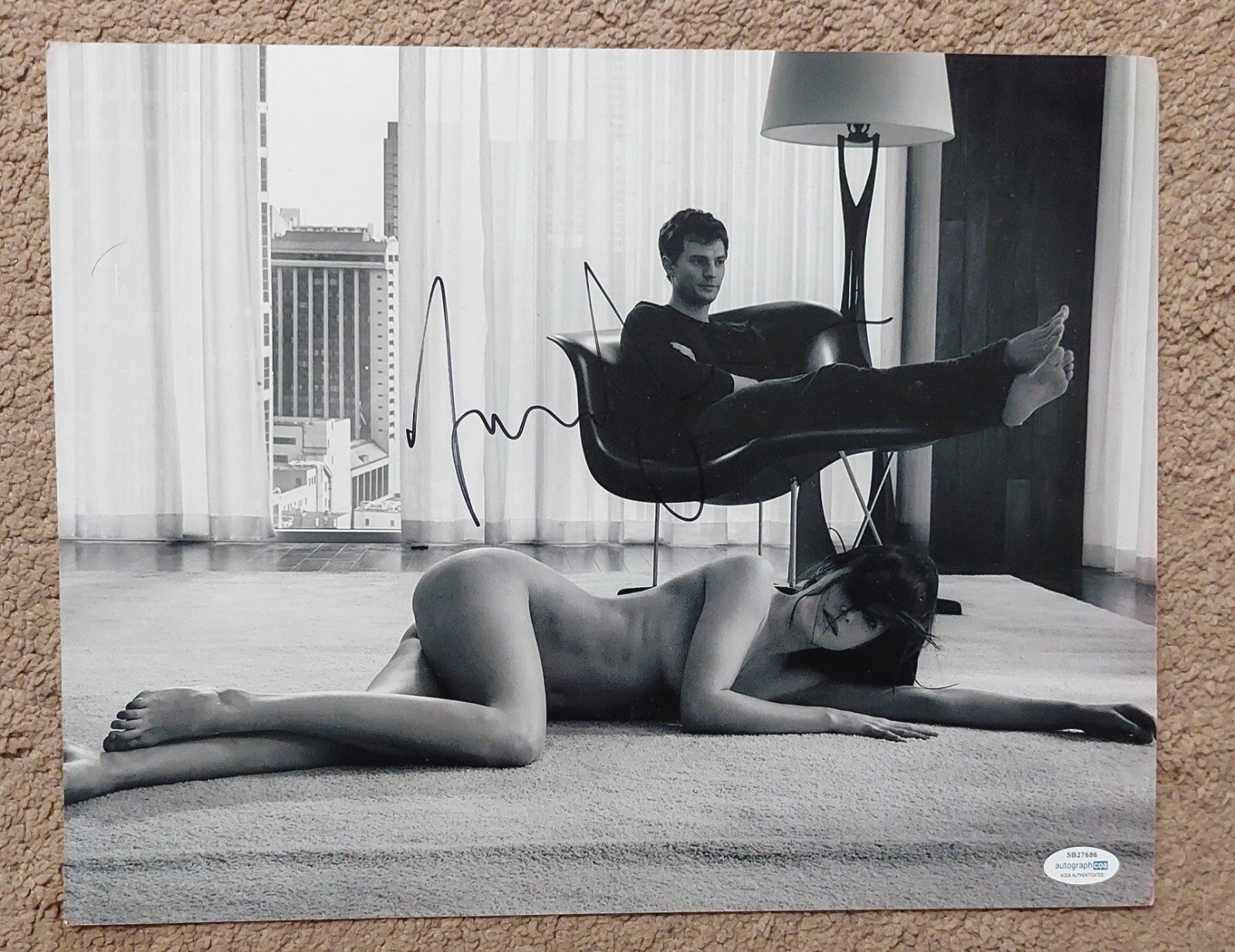 Jamie Dornan Signed 11×14 Photo ACOA 50 Shades Of Grey Robin Hood Heart Of Stone