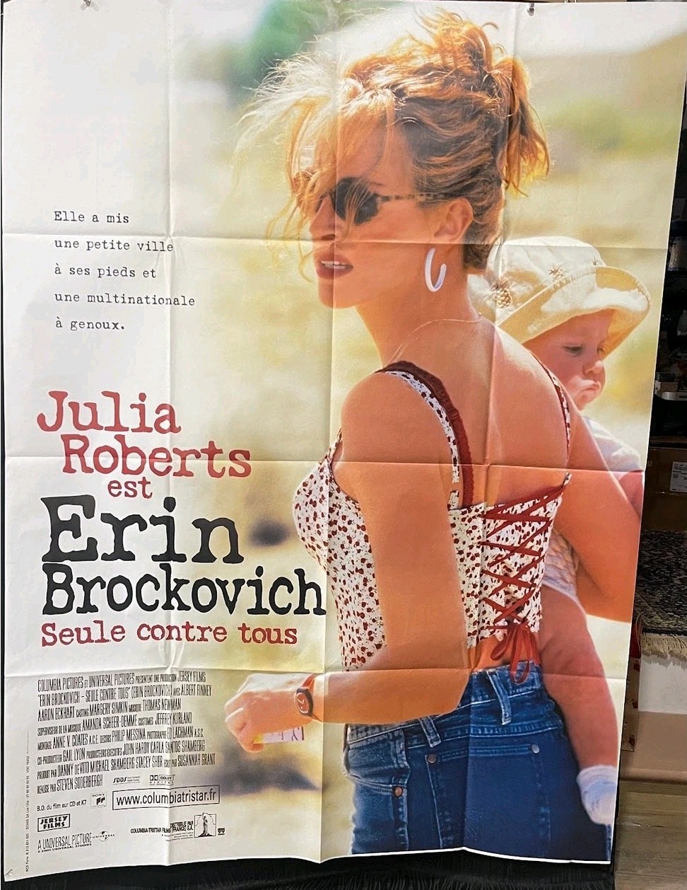 Erin Brockovich Julia Roberts HUGE French Movie Poster 45×62 Original Folded