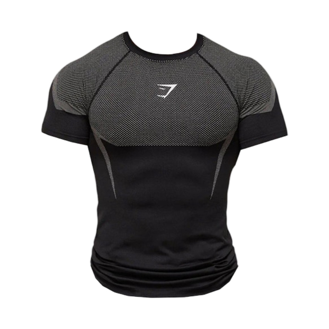 Gymshark Onyx 5.0 Seamless T-Shirt Black Light Grey