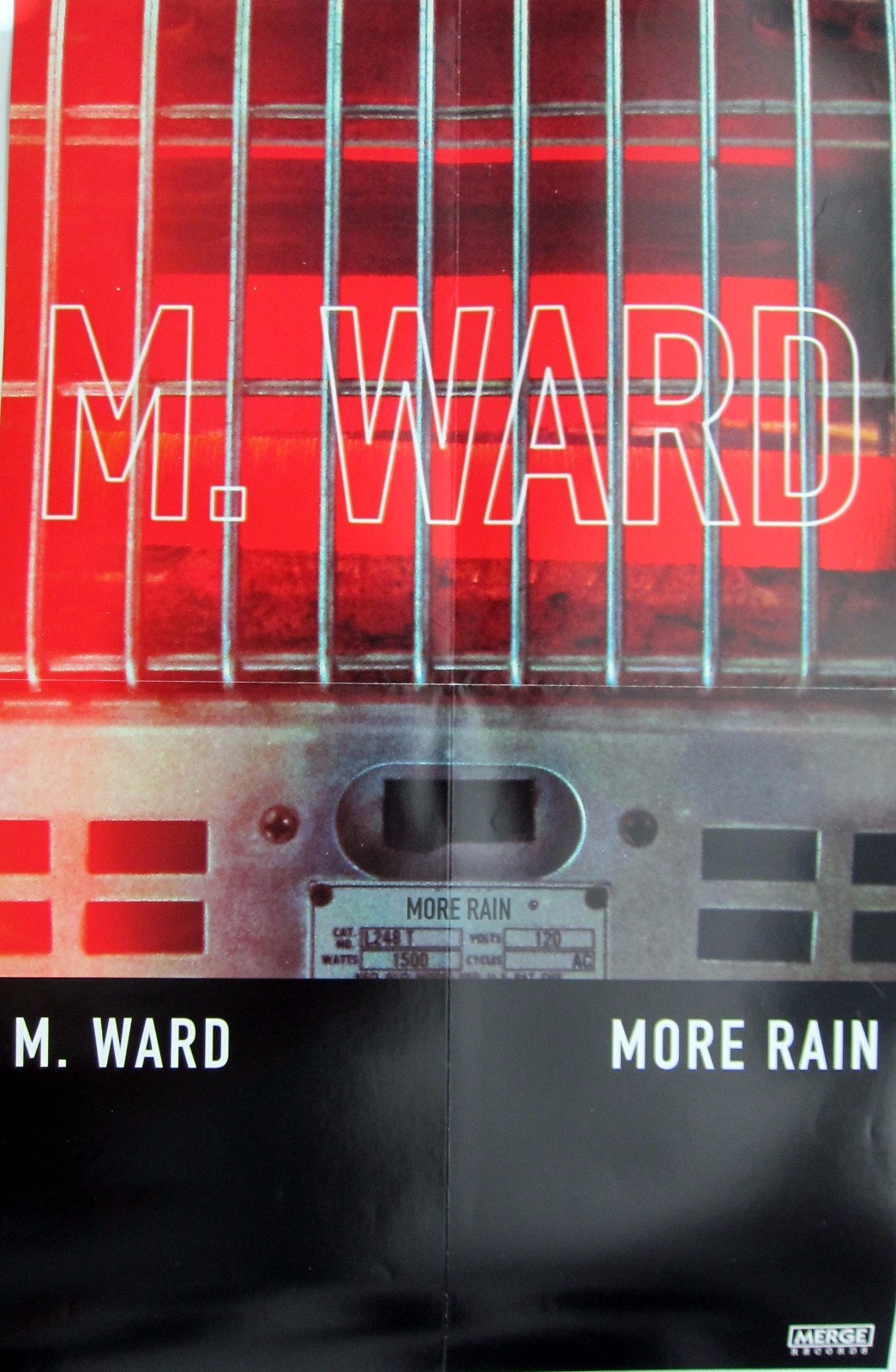 M.WARD “MORE RAIN” U.S. PROMO POSTER – Indie Folk, Alt-Country Music