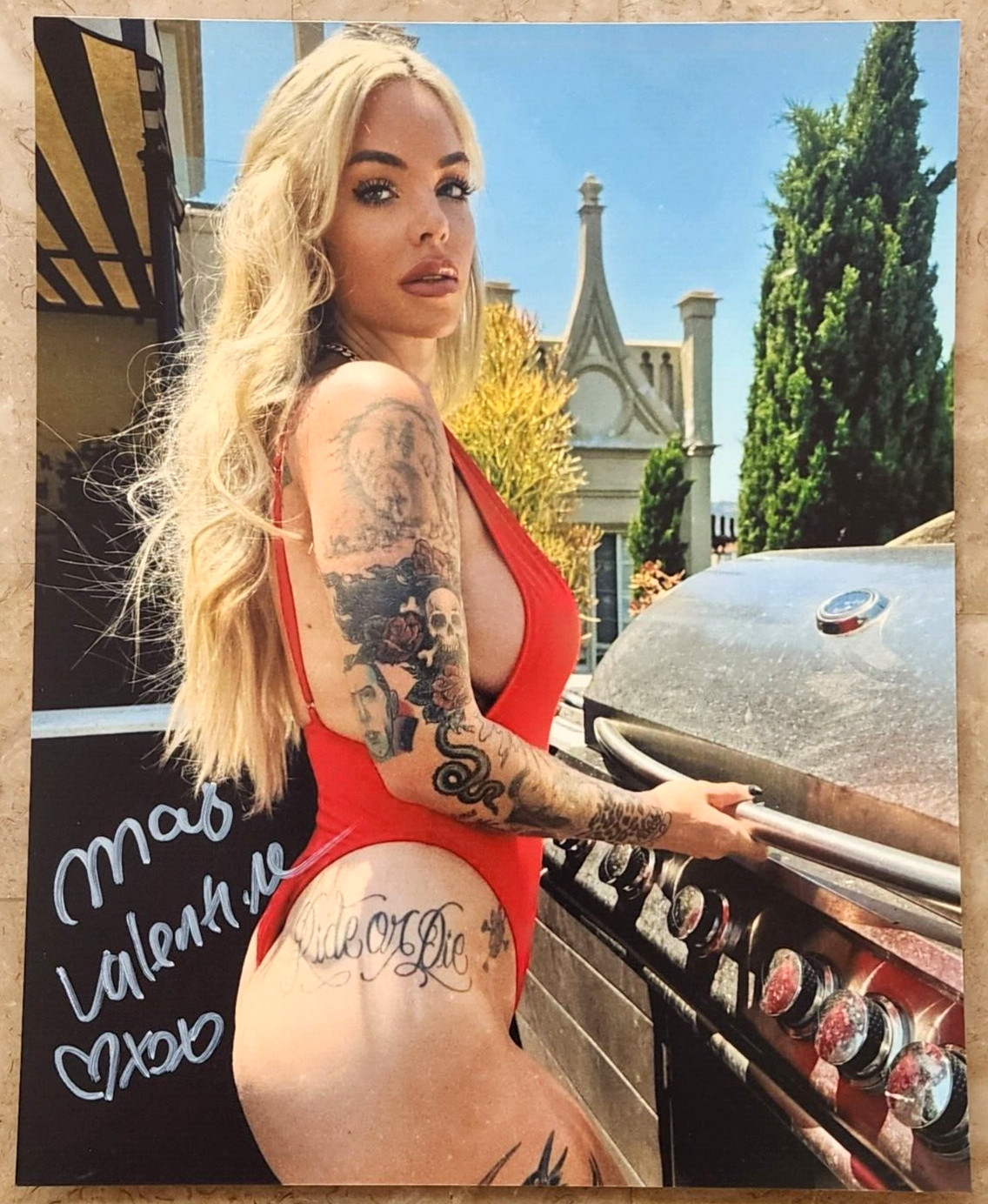 Mayra Dias Gomes May Valentine SIGNED Photo Autograph 8×10 Playboy IG Model