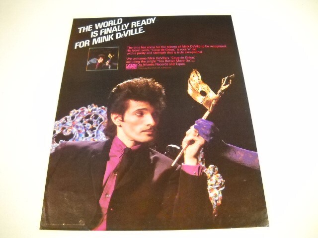 MINK DeVILLE …The World Is Finally Ready For Him original 1981 Promo Poster Ad