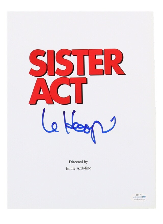 Whoopi Goldberg Signed Sister Act Autograph COA Authentication