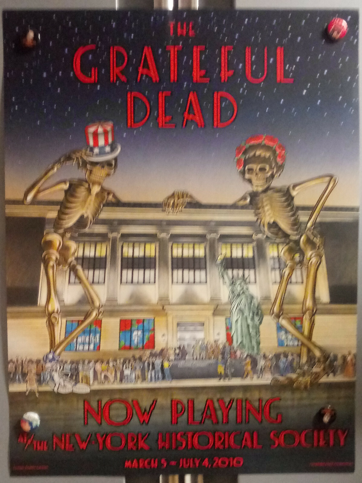 GratefuL Dead NoW PLaYing At The NeW-York HistoricaL SocietY 2010 PoSter