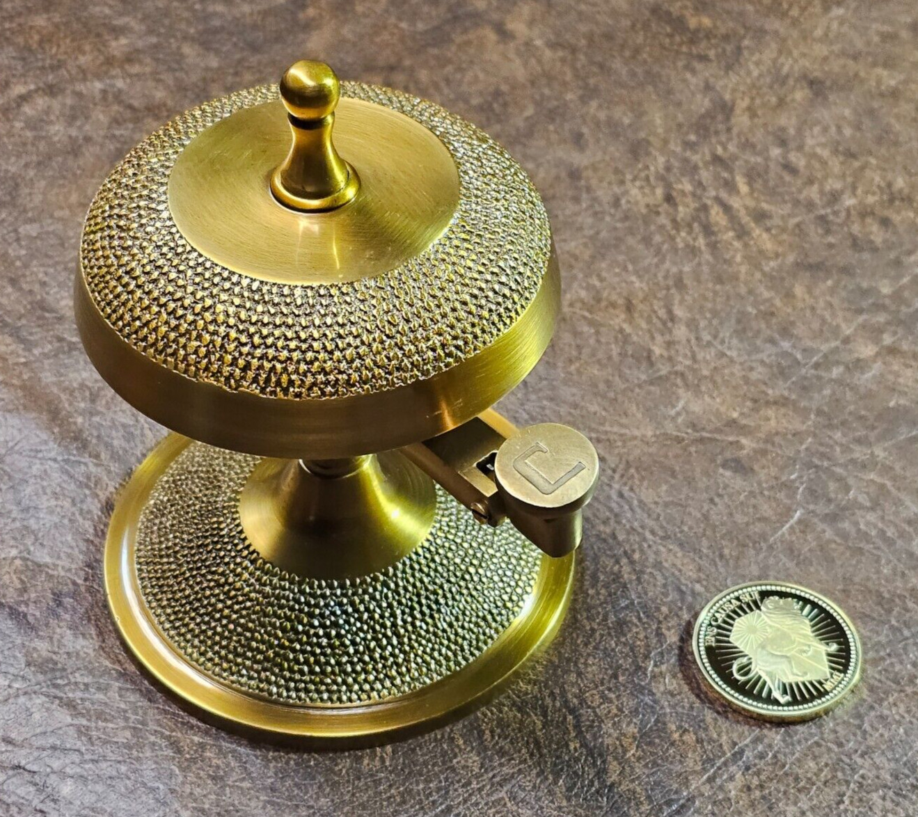 The Continental Hotel Front Desk Service Bell Brass Movie Prop World o John Wick
