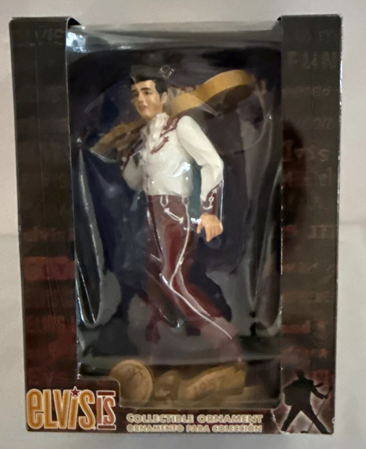 Trevco ELVIS PRESLEY Tree Ornament 50th Anniversary Loving You Holding Guitar