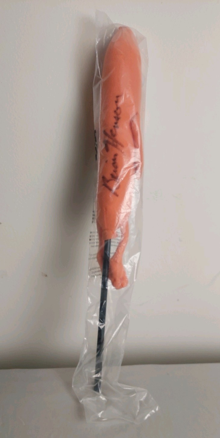 THE MUPPETS HOT DOG PUPPET PUPPET UP! AUTOGRAPHED SIGNED BY BRIAN HENSON JIM 🆕