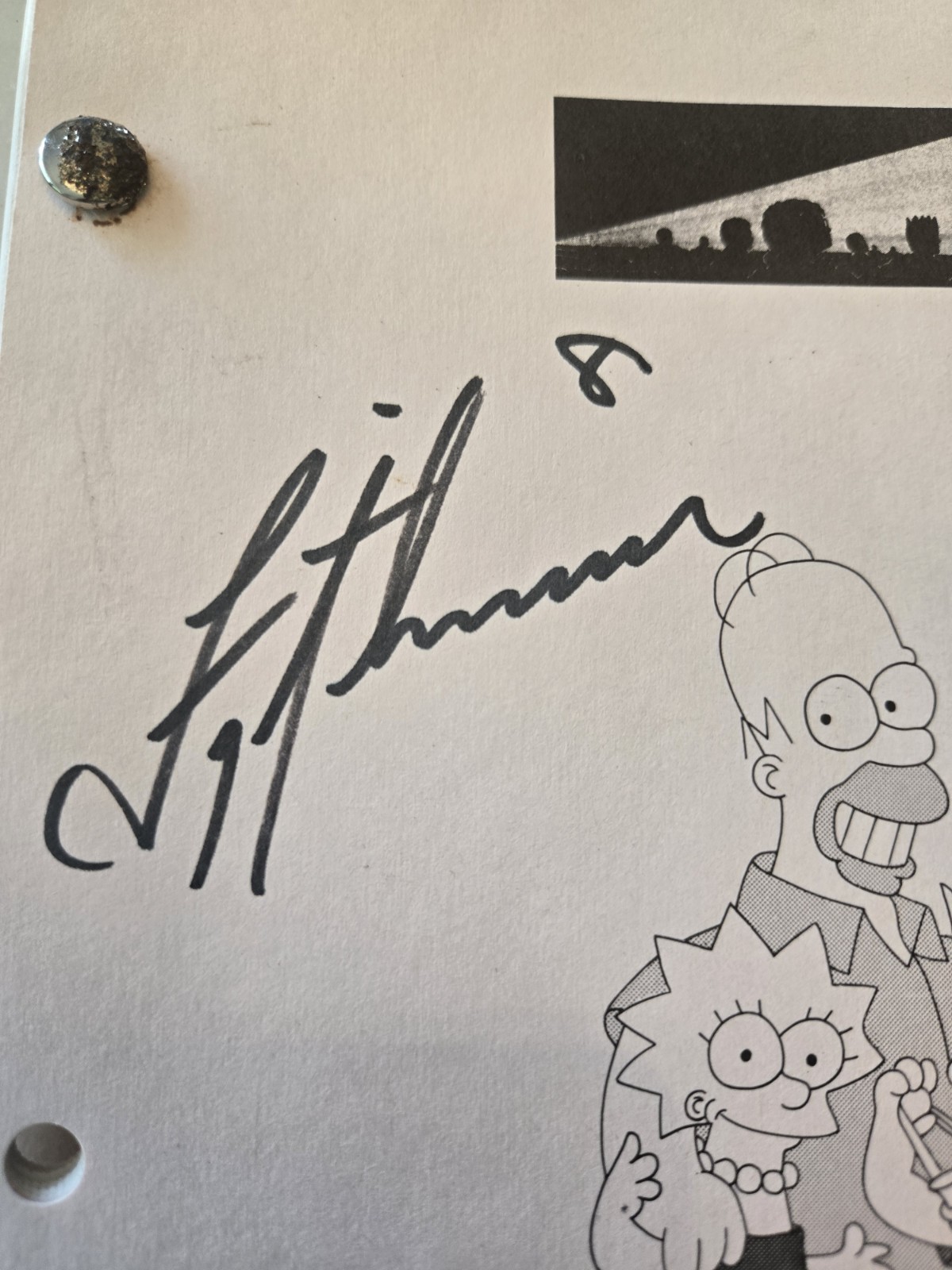 RARE Vintage Signed Troy Aikman THE SIMPSONS Script