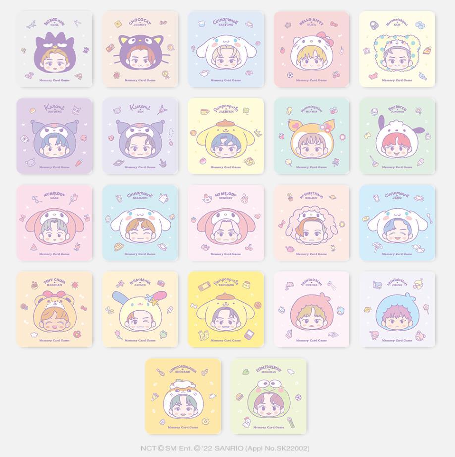 NCT x SANRIO CHARACTERS SMTOWN OFFICIAL MD GOODS MEMORY CARD GAME SEALED