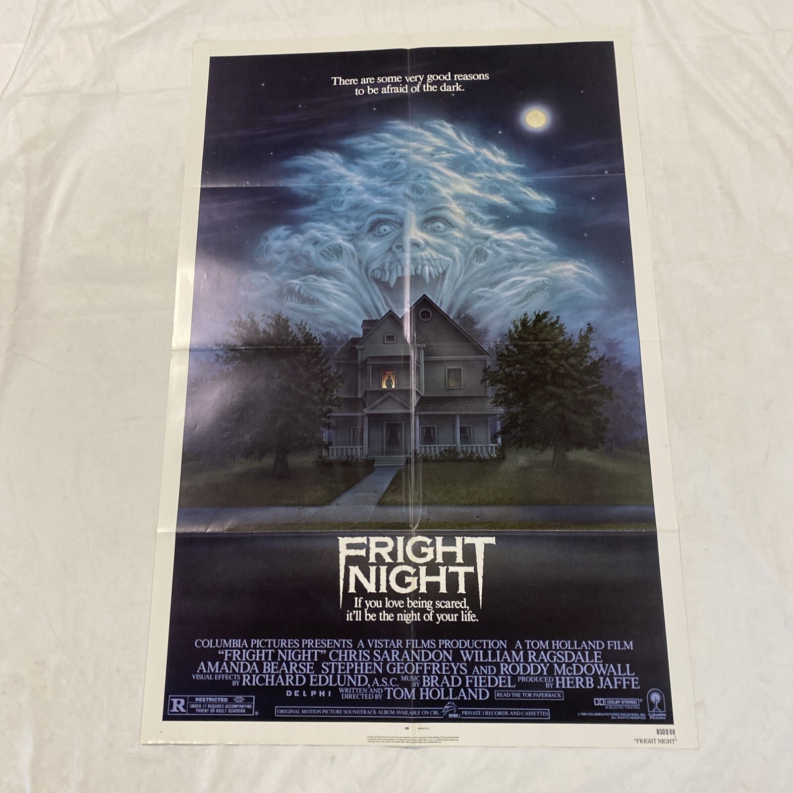 FRIGHT NIGHT 1985 ORIGINAL ONE SHEET MOVIE POSTER EXCELLENT CONDITION LOW PRICE