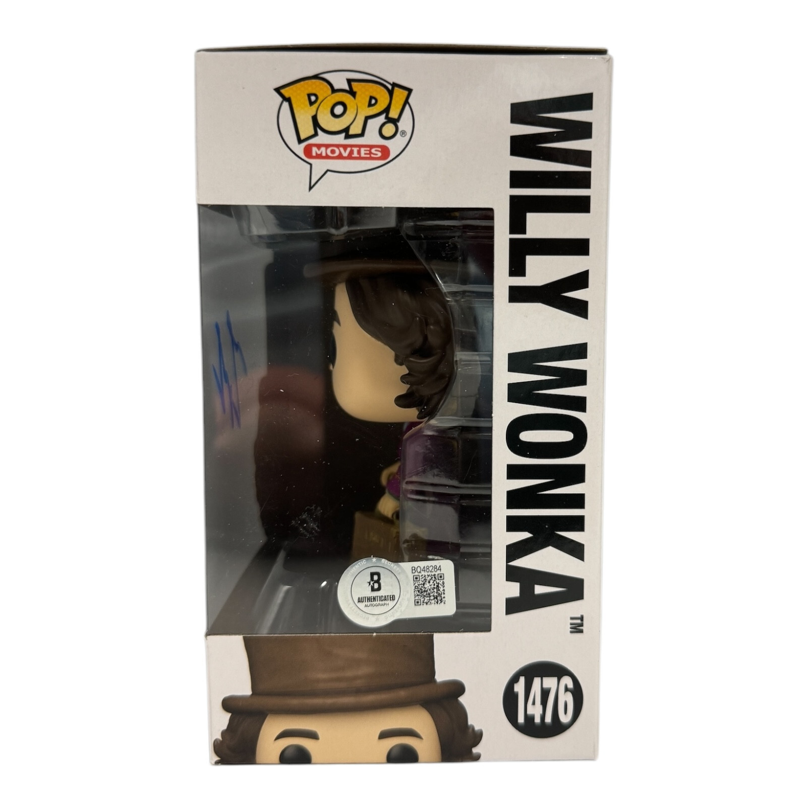 Timothee Chalamet Signed Willy Wonka Funko Pop 1476 Beckett BAS