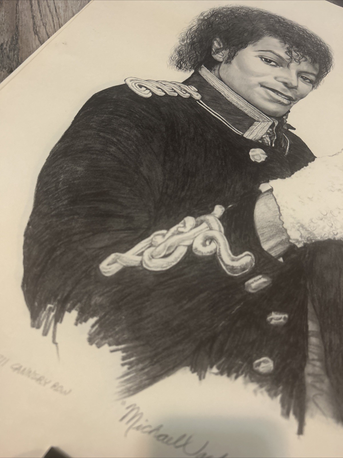 Michael Jackson Signed Lithograph James Orlando Ogle Cannery Row Vintage 1984