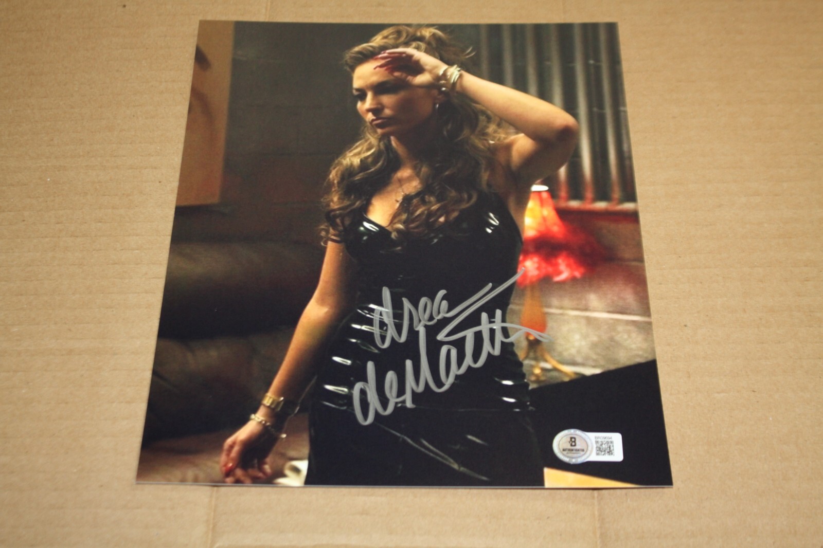 DREA DE MATTEO Signed Sopranos 8×10 Photo Adrianna La Cerva CLUB POSE BECKETT