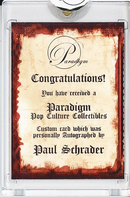 -TAXI DRIVER- PAUL SCHRADER Signed/Autograph/Auto Certified Movie Trading Card