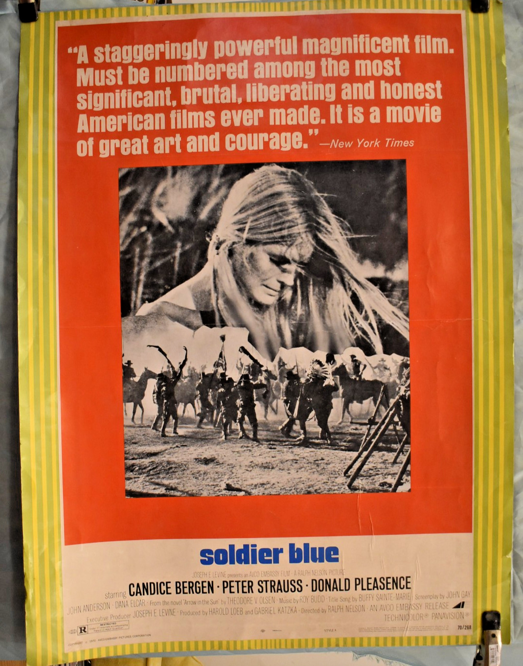 ORIGINAL SOLDIER BOY Movie Theater Poster 1970 Candice Bergen 30″ X 40″