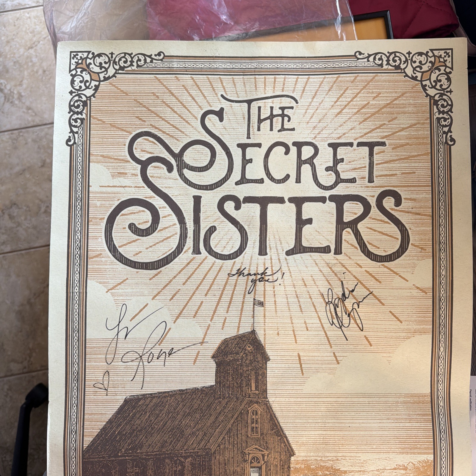 The Secret Sisters Autographed Signed Concert Poster