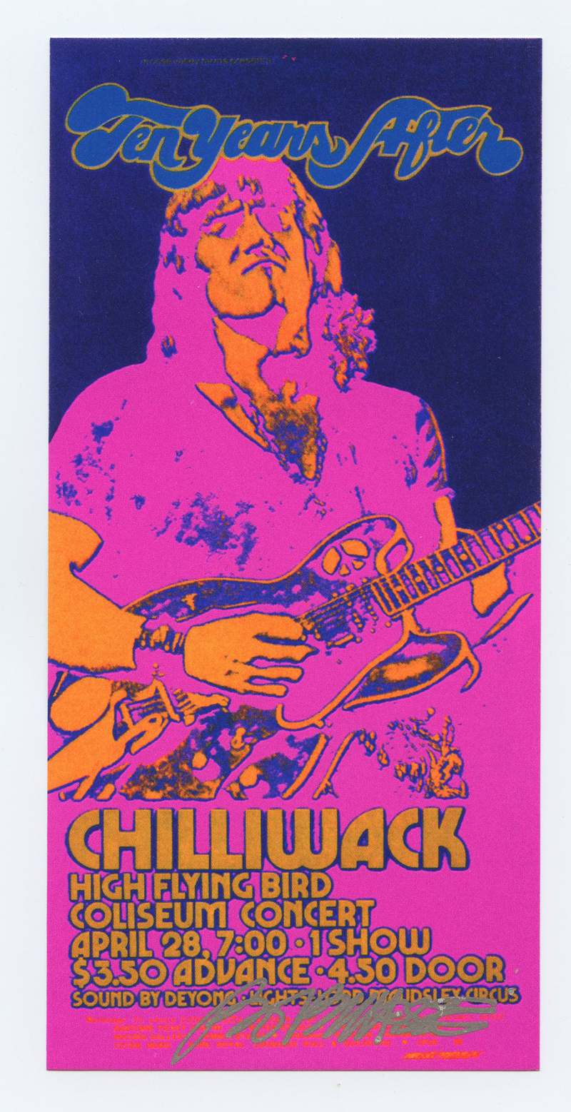 Ten Years After Handbill 1972 April 28 the Coliseum Vancouver