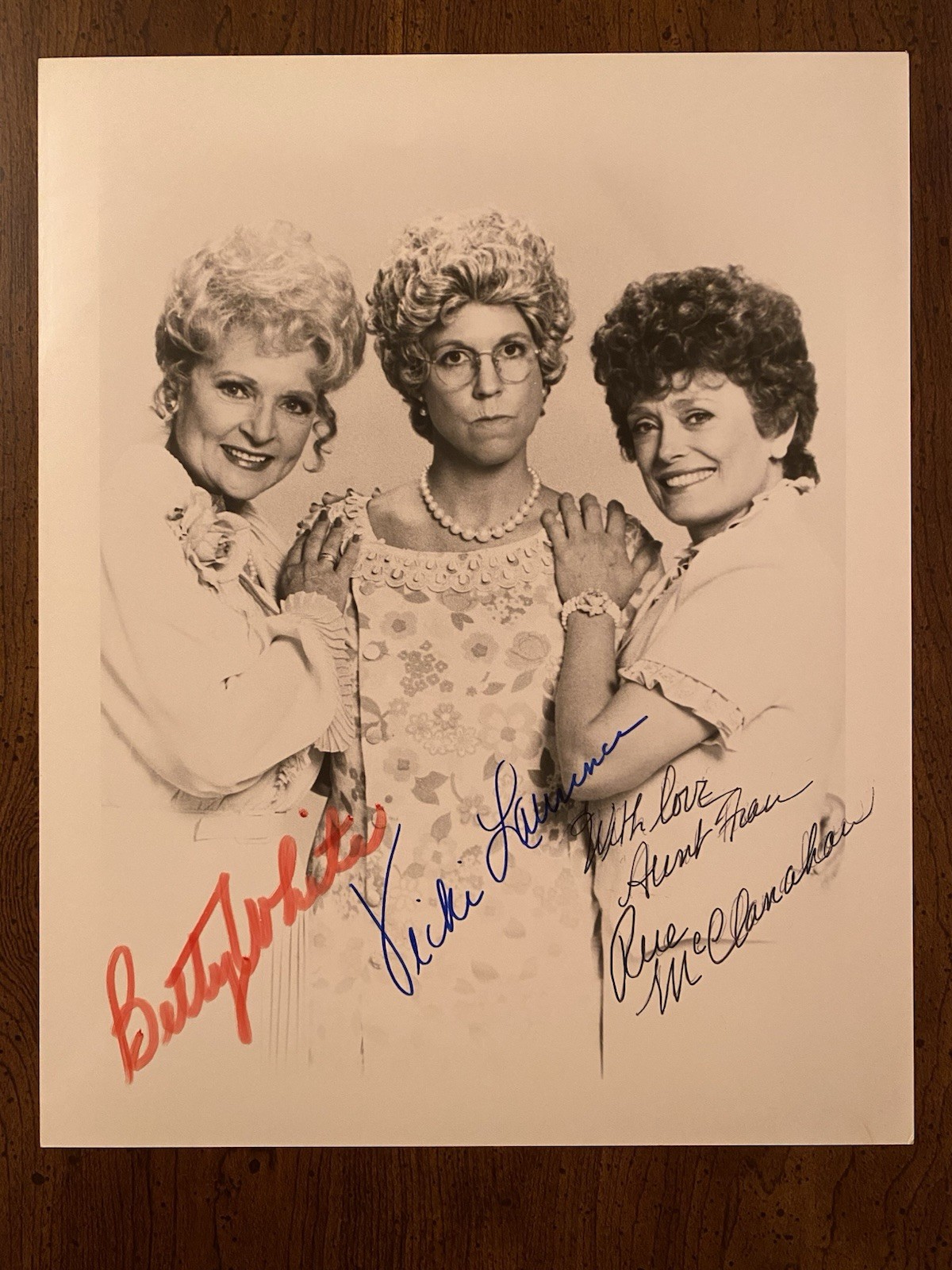 Mama’s Family Cast Signed Photo w/ COA Vicki Lawrence Betty White Rue McClanahan