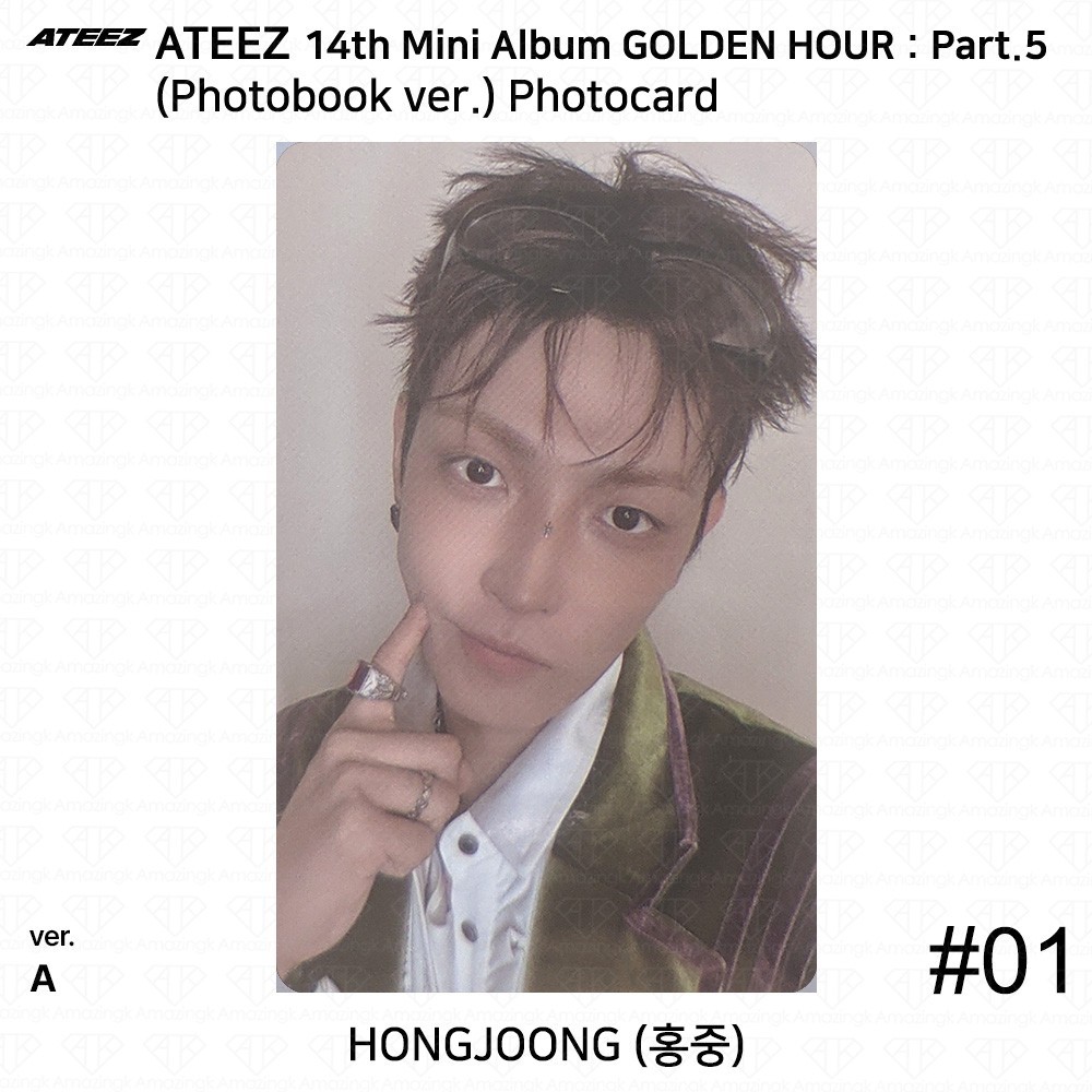 ATEEZ 14th Mini Album Golden Hour Part.5 Photobook ver. Photocard