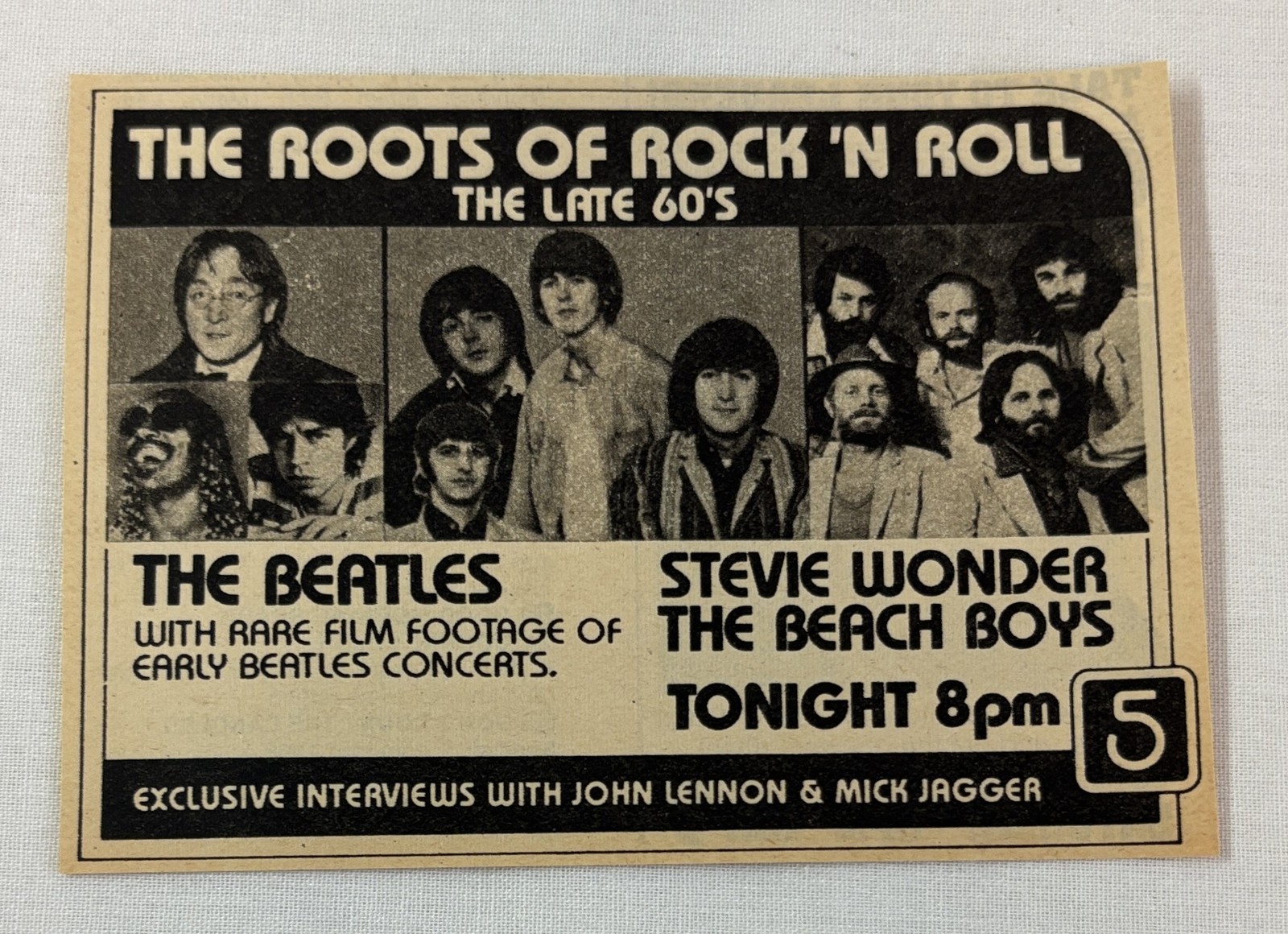 1981 KTLA tv ad~ Roots Of Rock N Roll THE BEATLES, STEVIE WONDER, BEACH BOYS