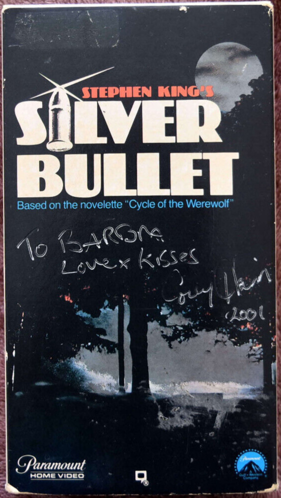 Silver Bullet VHS Cover Hand Signed by Corey Haim