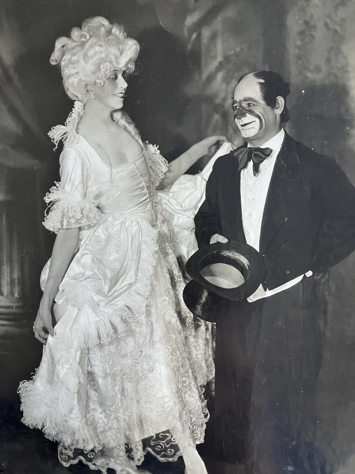1920 Press Photo New York Hippodrome Good Times Marceline Clown Nanette Flack