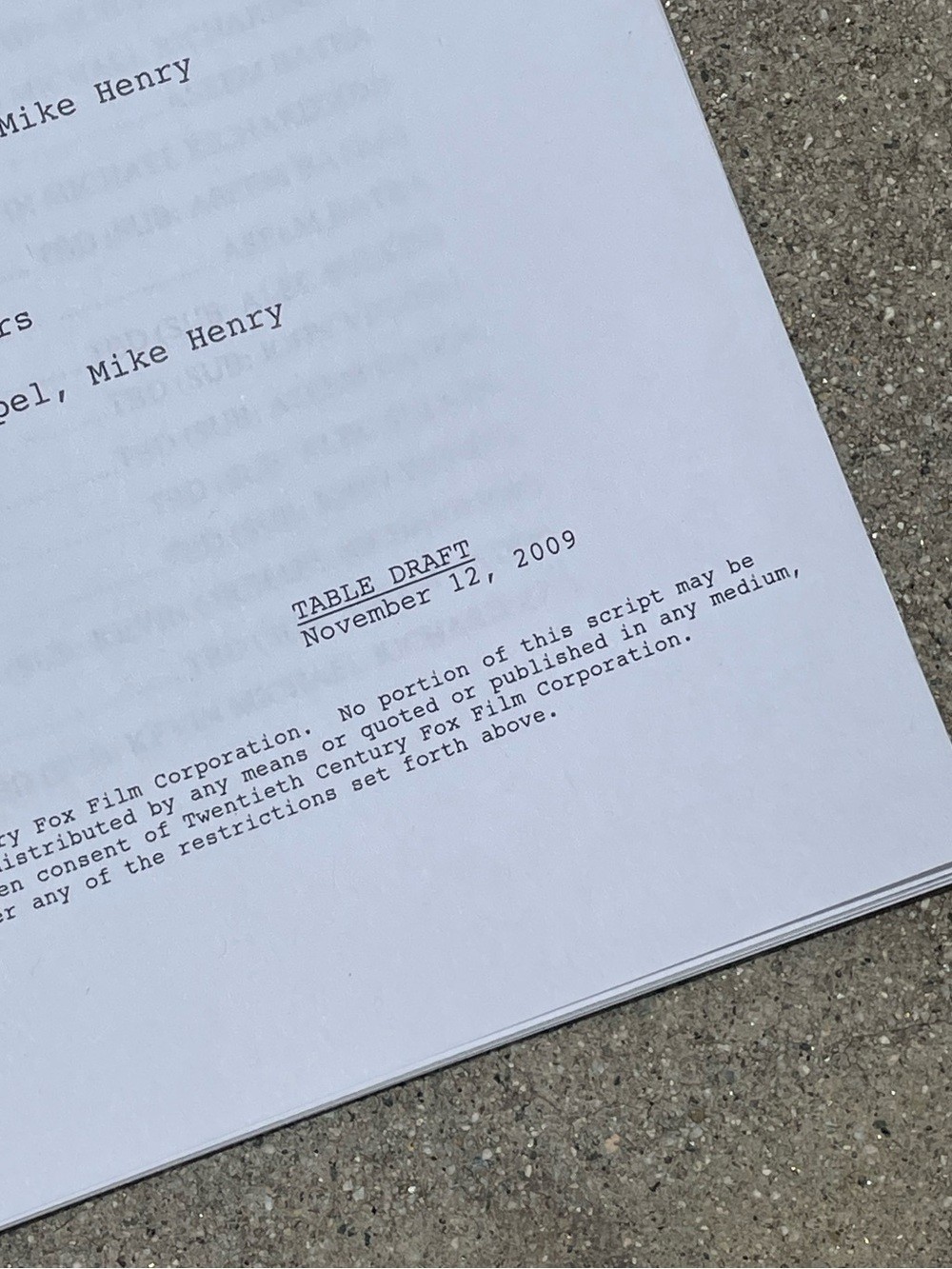 The Cleveland Show 2009 Problem Like Roberta? Production Used Table Draft Script
