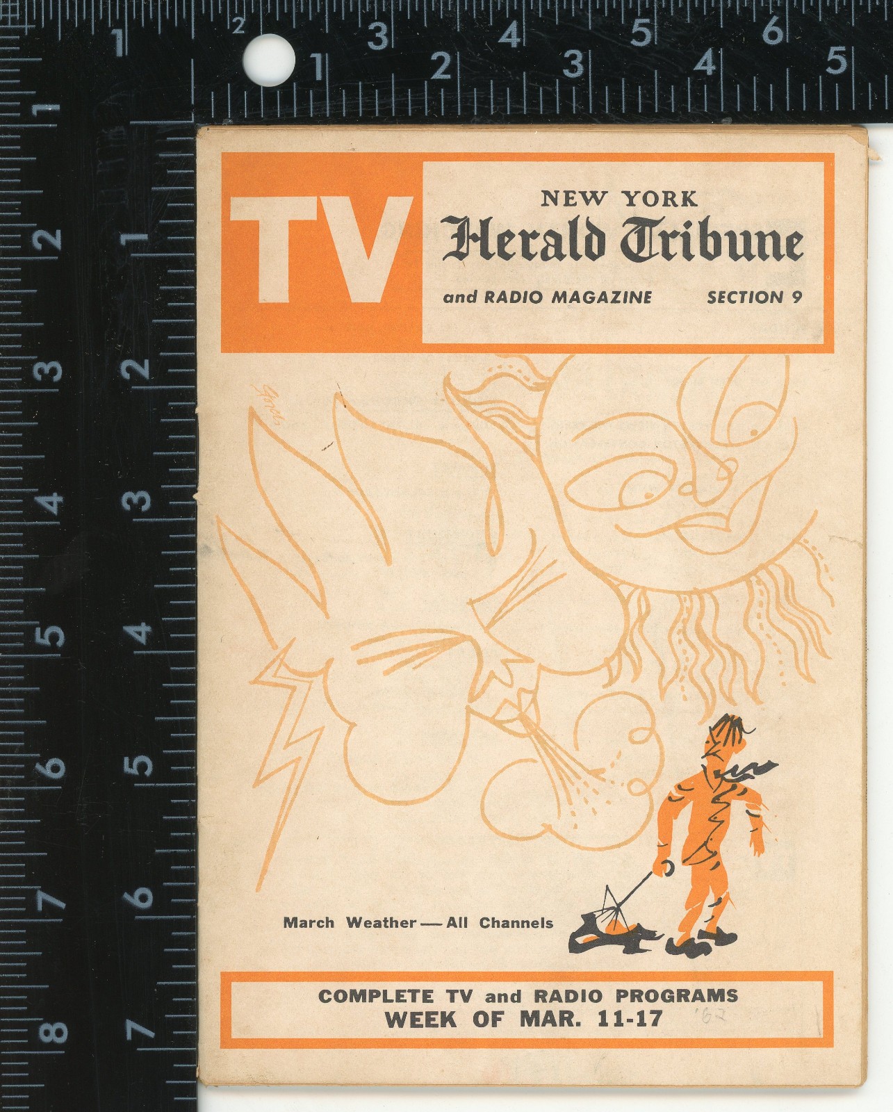 1962 NY Herald Tribune TV Radio Magazine Twilight Zone Route 66 NYC TV Guide