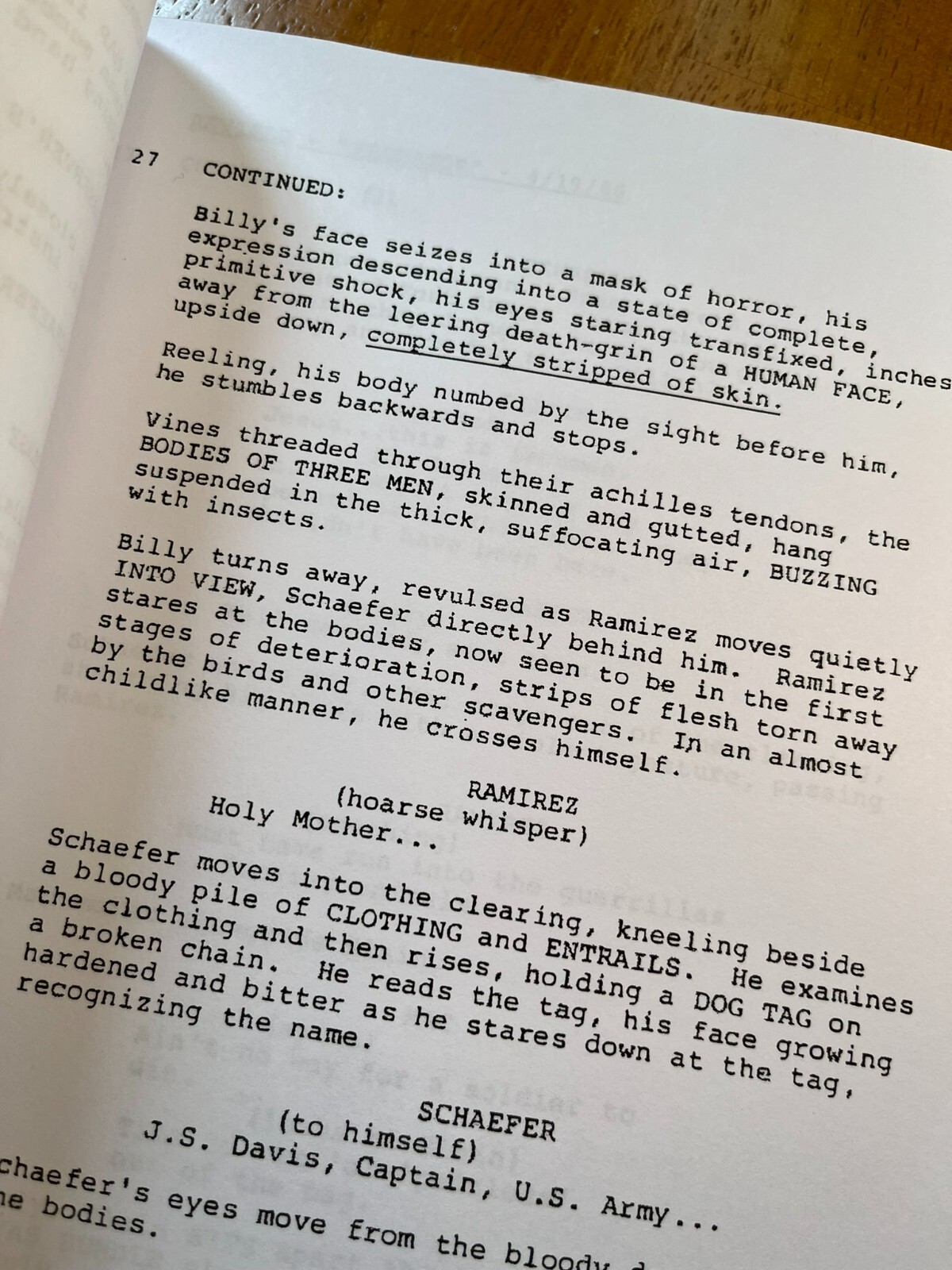 Predator Script Cast-Signed- Autograph Reprints – Full Script – 104 Pages