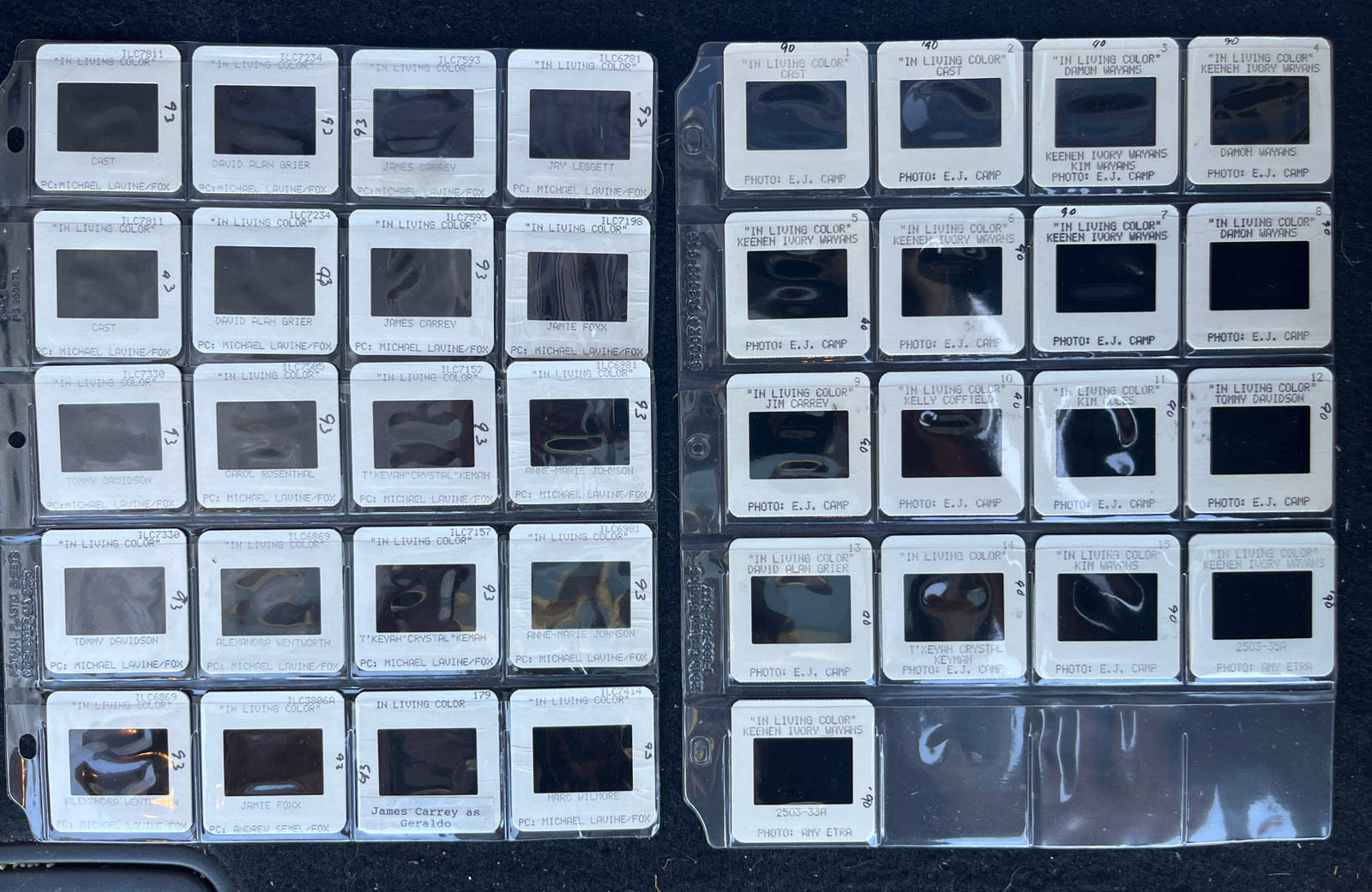 (37) In Living Color 35mm Slide Photo Lot – Original FOX Broadcast Media