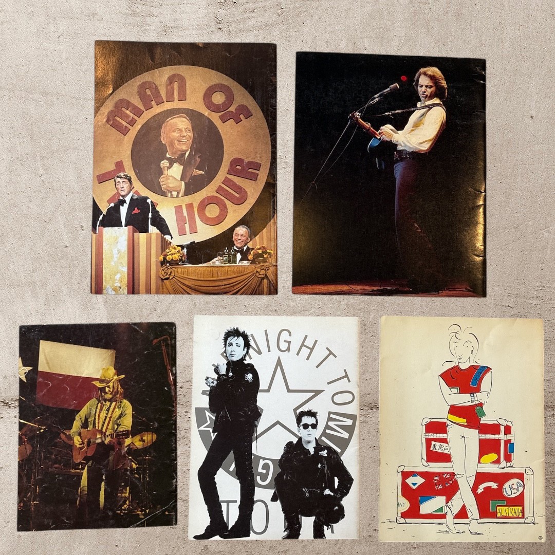 70s, 80s & 90s Original Concert Book Lot (10) Sinatra, Nelson, Diamond More!