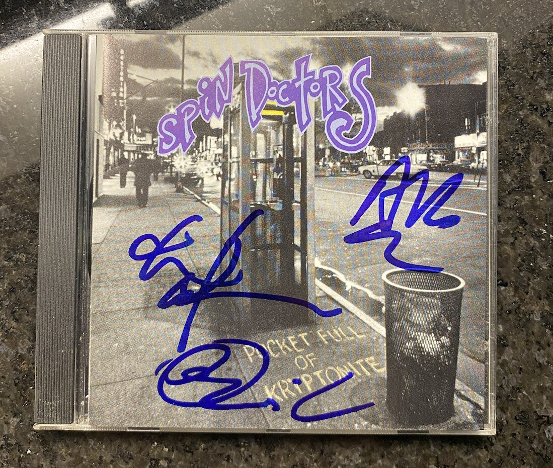 SPIN DOCTORS SIGNED AUTOGRAPHED POCKET FULL OF KRYPTONITE CD! CHRIS BARRON + 2!