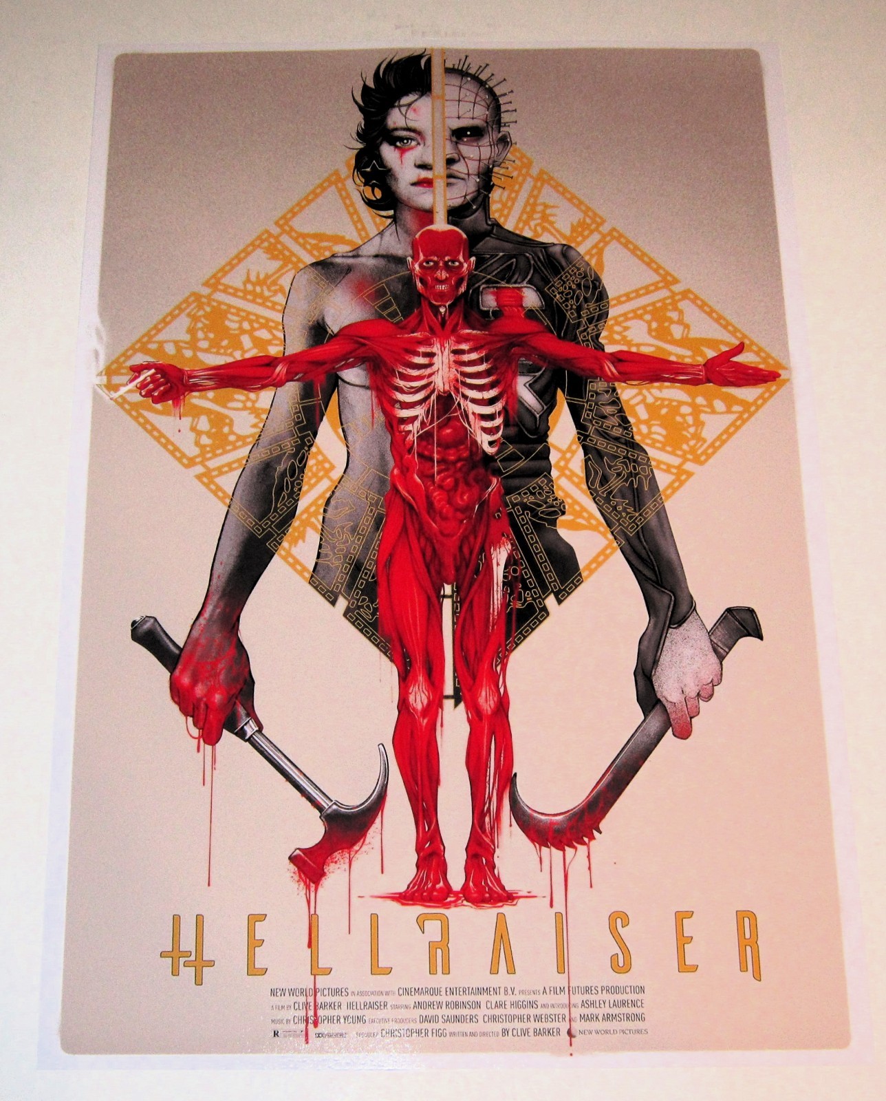 Hellraiser Clive Barker 1987 Alternate Horror Film Poster 19″x13″ Pinhead