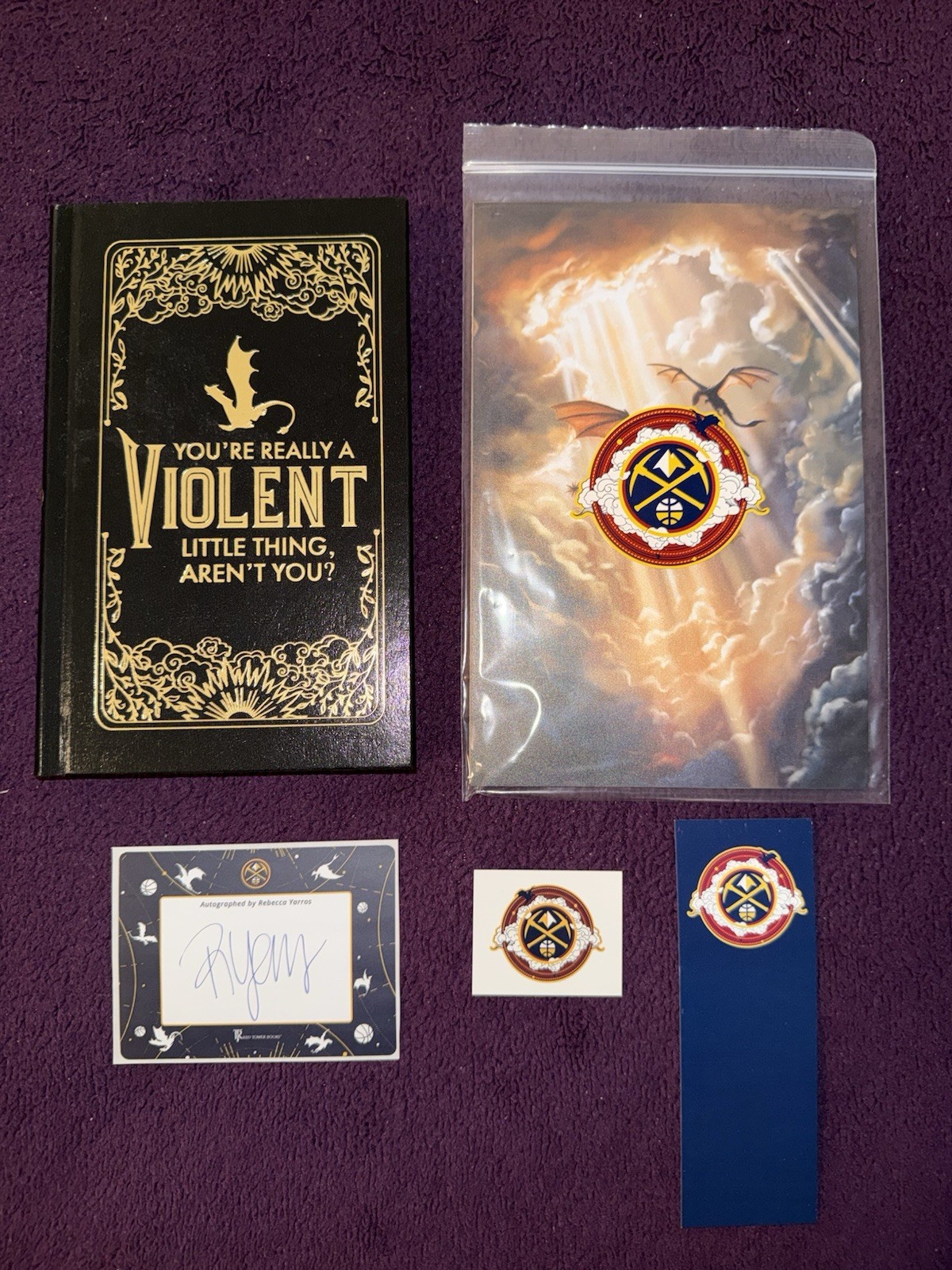 Fourth Wing Violence Journal w/ Signed Rebecca Yarros Book Plate, Page Inserts