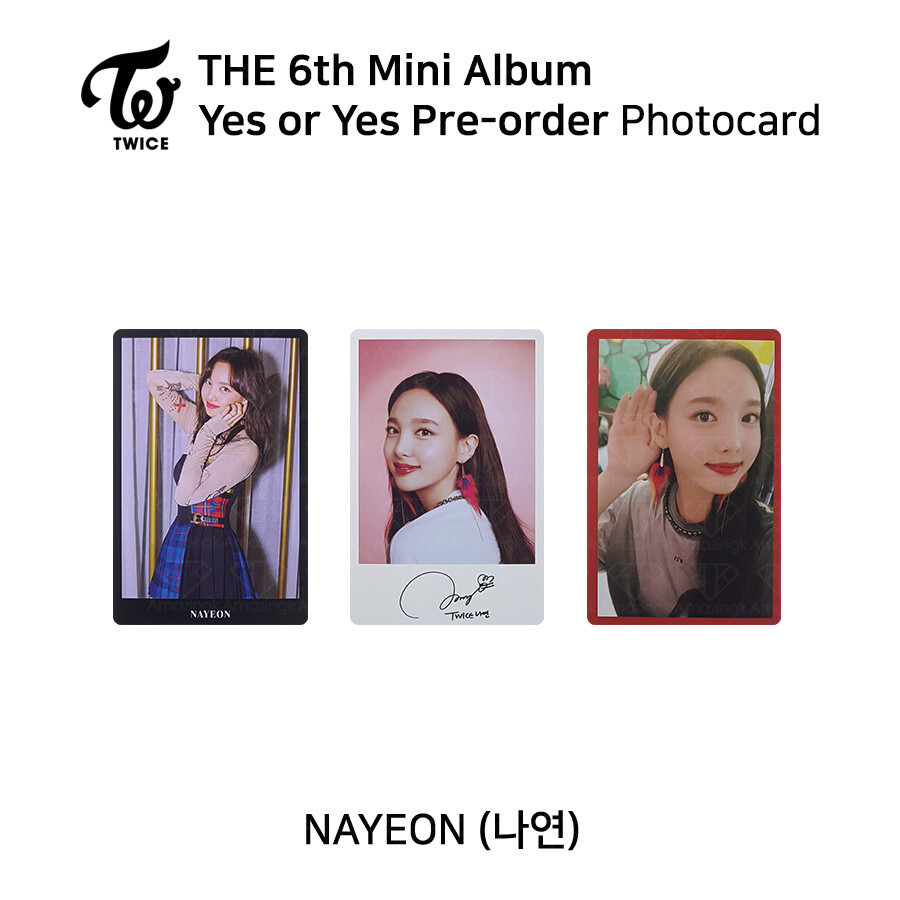 TWICE 6th mini album YES or YES Photocard Each Member Pre-order Ver
